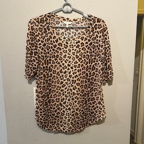Rebecca Taylor Tops - Rebecca Taylor linen leopard print top